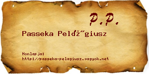 Passeka Pelágiusz névjegykártya